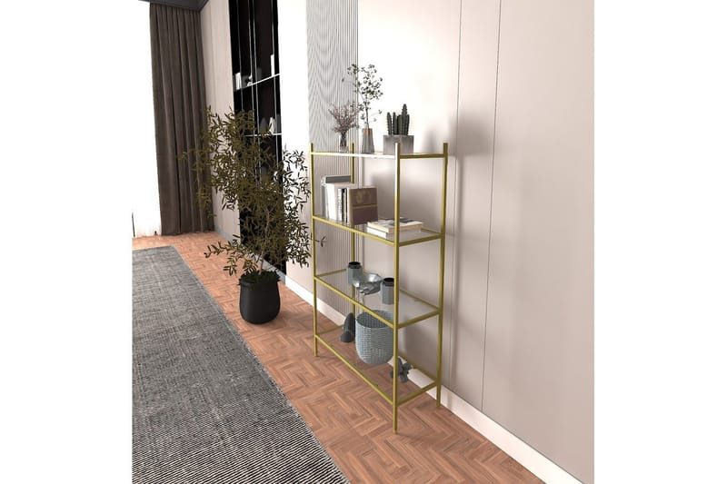 Edilberta Bokhylle 80 cm - Gull - Oppbevaring - Hyller - Bokhylle