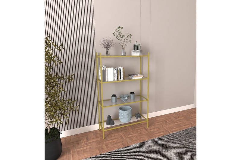 Edilberta Bokhylle 80 cm - Gull - Oppbevaring - Hyller - Bokhylle