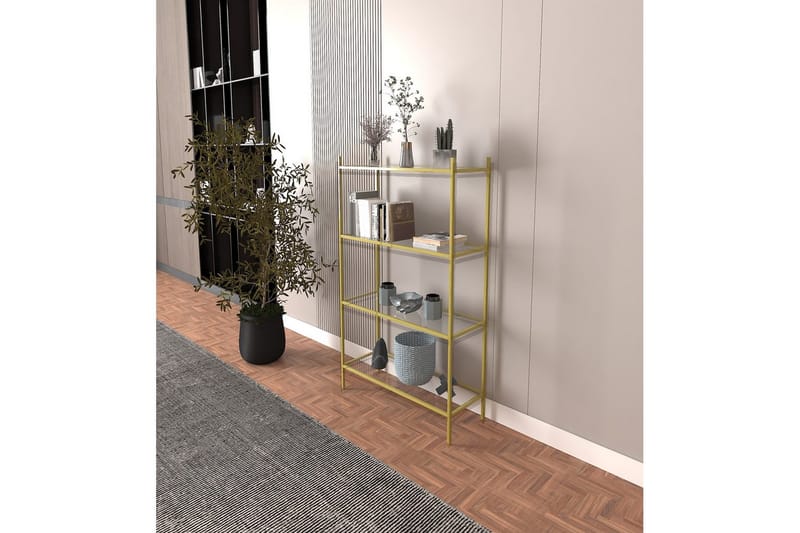 Edilberta Bokhylle 80 cm - Gull - Oppbevaring - Hyller - Bokhylle