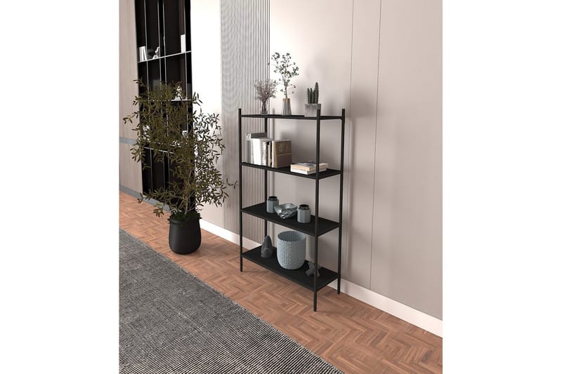 Edilberta Bokhylle 80 cm - Sort - Oppbevaring - Hyller - Bokhylle