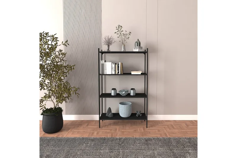 Edilberta Bokhylle 80 cm - Sort - Oppbevaring - Hyller - Bokhylle