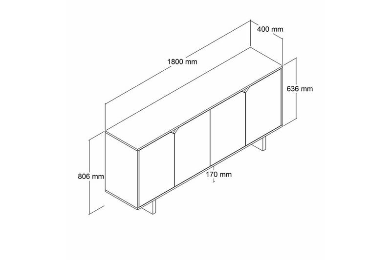Edrion Konsollbord 180 cm - Beige - Møbler - Bord - Avlastningsbord - Gangbord