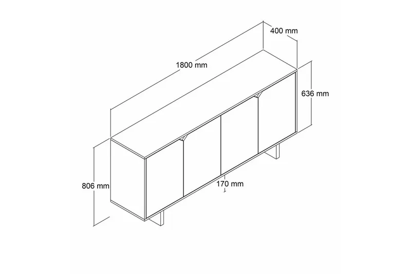 Edrion Konsollbord 180 cm - Hvit - Møbler - Bord - Avlastningsbord - Gangbord
