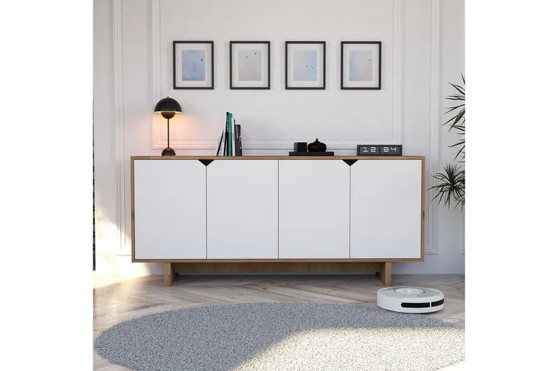 Edrion Konsollbord 180 cm - Hvit/Natur - Møbler - Bord - Avlastningsbord - Gangbord