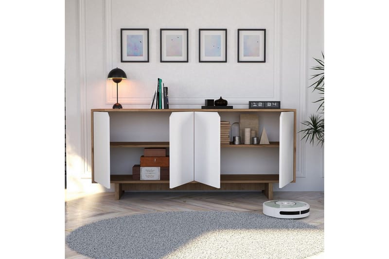 Edrion Konsollbord 180 cm - Hvit/Natur - Møbler - Bord - Avlastningsbord - Gangbord