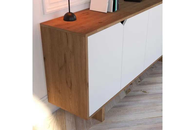 Edrion Konsollbord 180 cm - Hvit/Natur - Møbler - Bord - Avlastningsbord - Gangbord