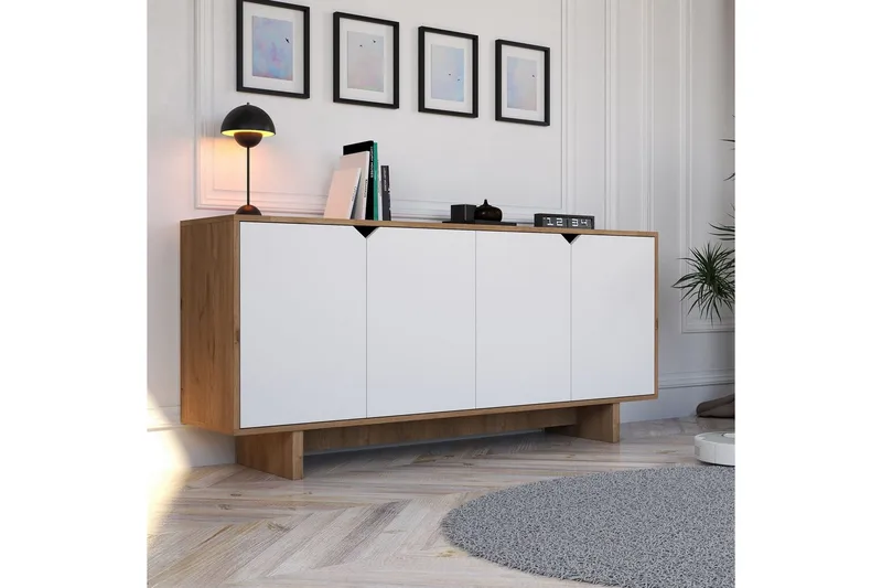 Edrion Konsollbord 180 cm - Hvit/Natur - Møbler - Bord - Avlastningsbord - Gangbord