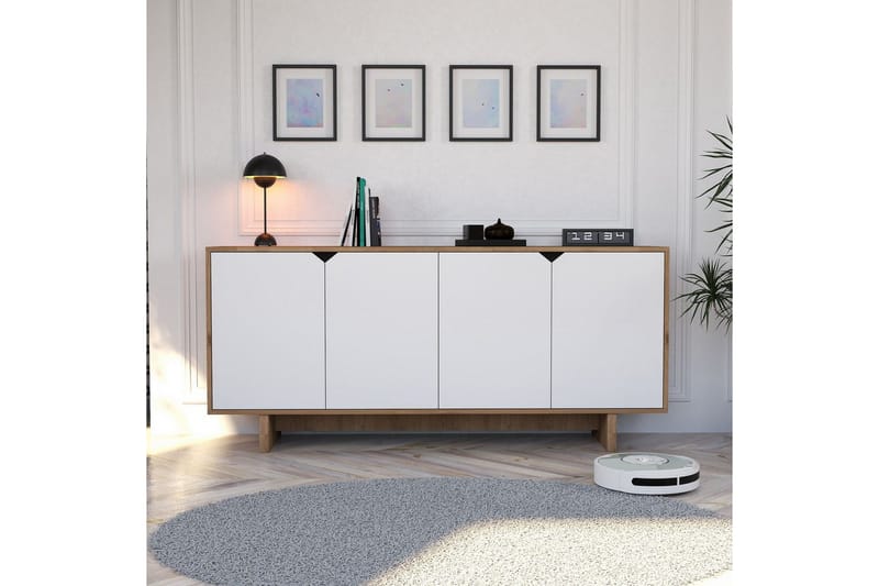 Edrion Konsollbord 180 cm - Hvit/Natur - Møbler - Bord - Avlastningsbord - Gangbord