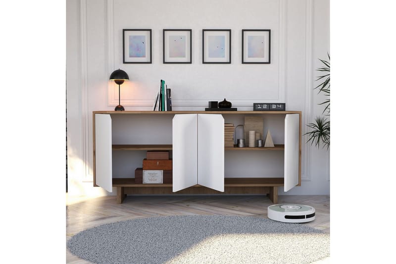 Edrion Konsollbord 180 cm - Hvit/Natur - Møbler - Bord - Avlastningsbord - Gangbord