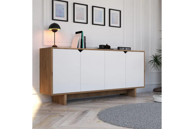 Edrion Konsollbord 180 cm - Hvit/Natur - Møbler - Bord - Avlastningsbord - Gangbord