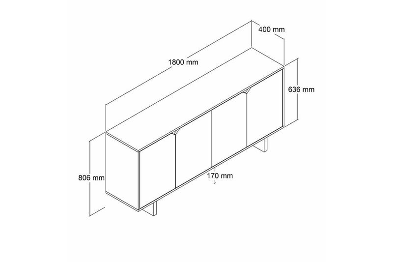 Edrion Konsollbord 180 cm - Natur - Møbler - Bord - Avlastningsbord - Gangbord
