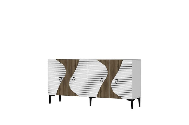 Eldste konsollbord 150 cm - Hvit/Mørkfarget tre - Møbler - Bord - Avlastningsbord - Gangbord
