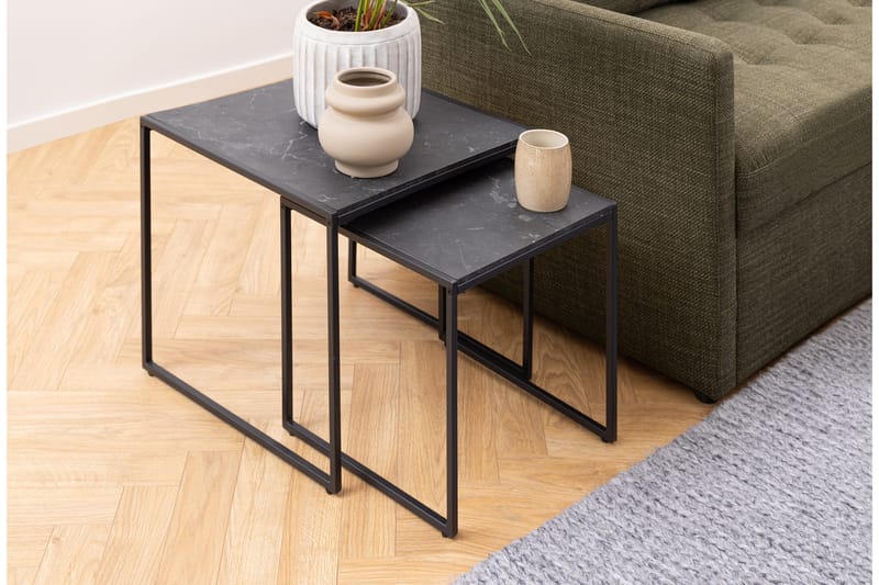 Elgrau Settbord - Sort - Møbler - Bord - Avlastningsbord - Settbord