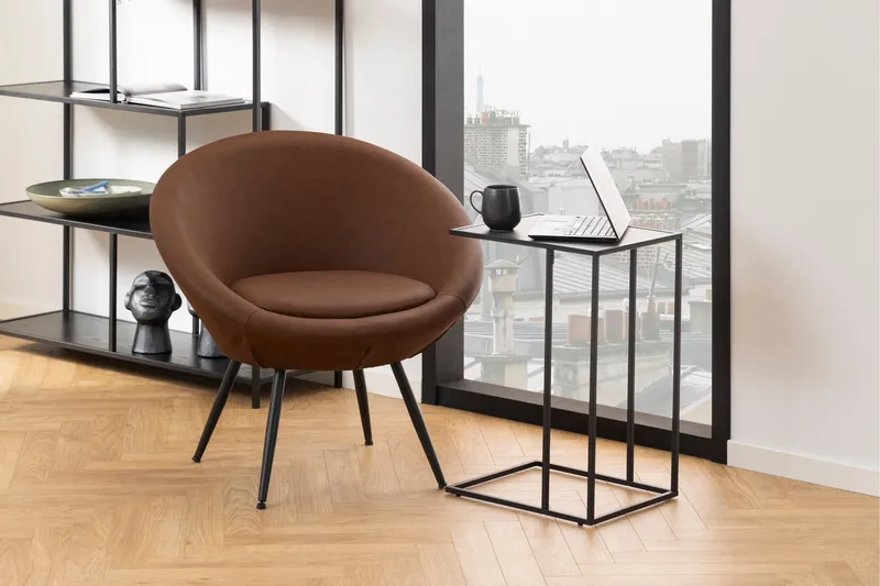 Elgrau Sidebord 43x43 cm - Sort - Møbler - Bord - Avlastningsbord - Lampebord & sidebord