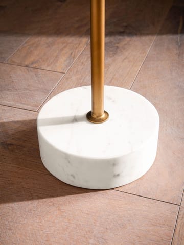 Eliela sidebord 40 cm rundt - varm mørkebrun, gull og hvit - Møbler - Bord - Avlastningsbord - Konsollbord