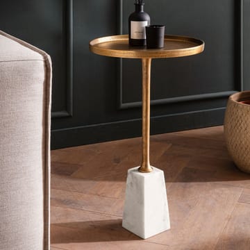 Eliilo sidebord 34 cm - antikk gullfarge og hvit marmor - Møbler - Bord - Avlastningsbord - Konsollbord
