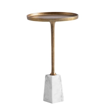 Eliilo sidebord 34 cm - antikk gullfarge og hvit marmor - Møbler - Bord - Avlastningsbord - Konsollbord