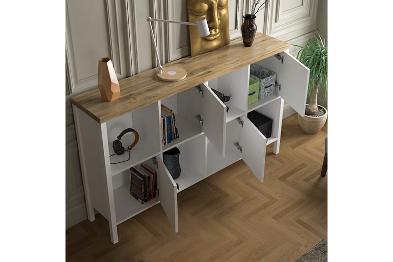 Elspet Konsollbord 120 cm - Hvit/Brun - Møbler - Bord - Avlastningsbord - Gangbord