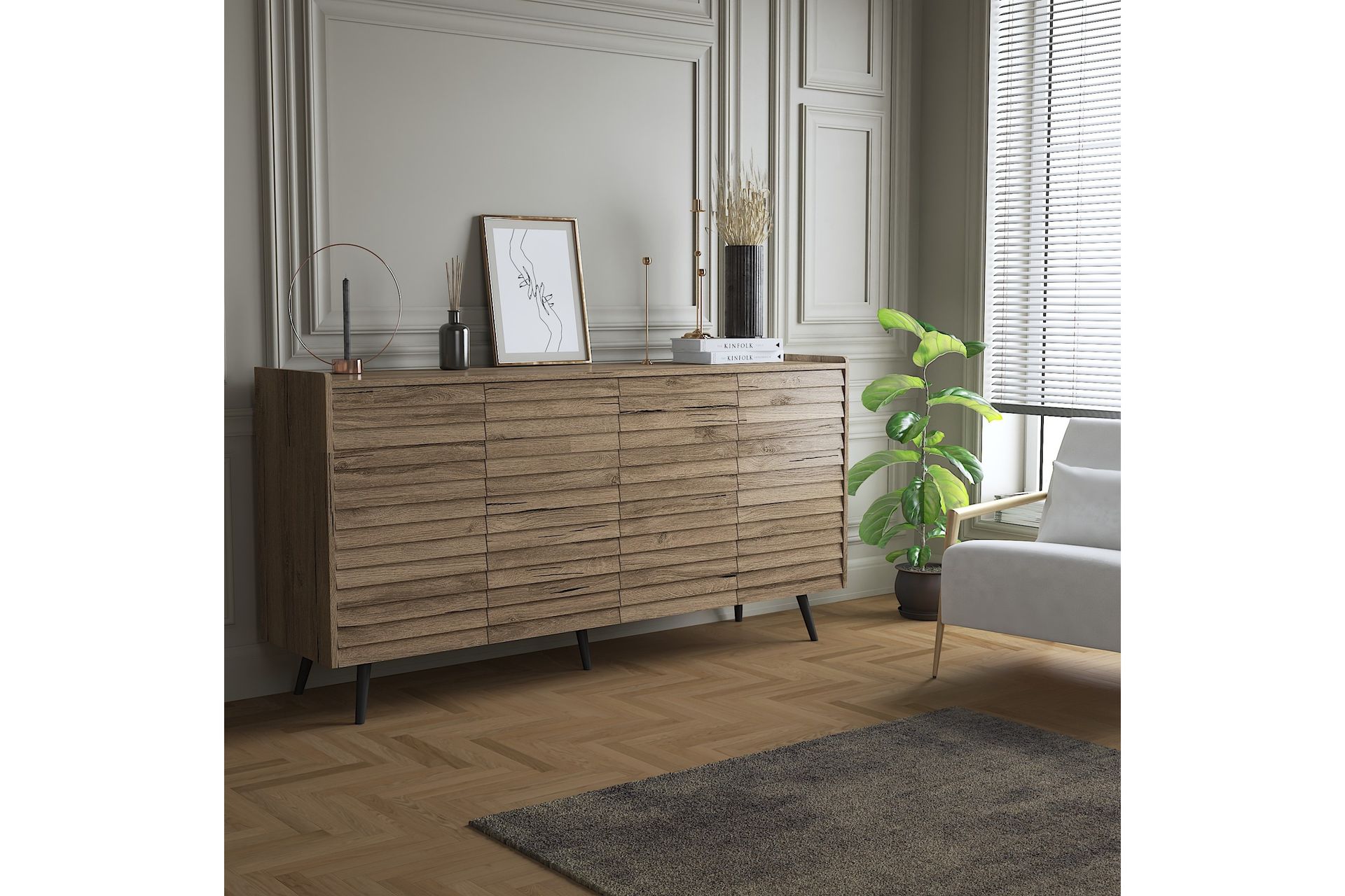Elspet Konsollbord 180 cm - Valnøtt - Møbler - Bord - Avlastningsbord - Gangbord