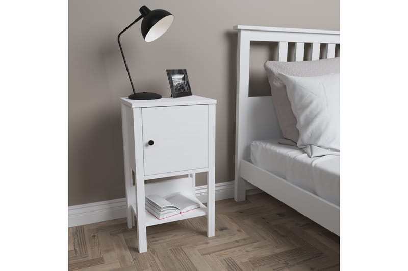 Elspet Nattbord 40 cm - Brun/Hvit - Møbler - Bord - Avlastningsbord - Sengebord & nattbord