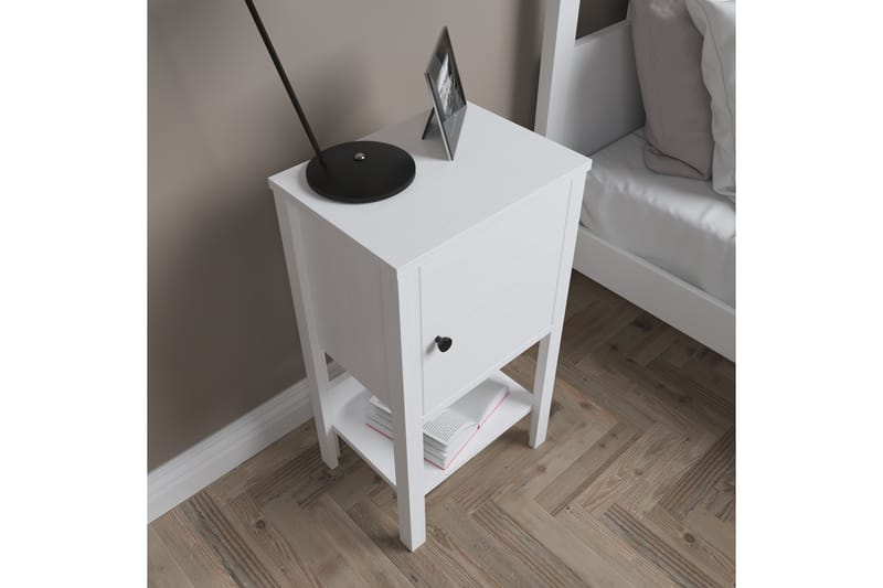 Elspet Nattbord 40 cm - Brun/Hvit - Møbler - Bord - Avlastningsbord - Sengebord & nattbord