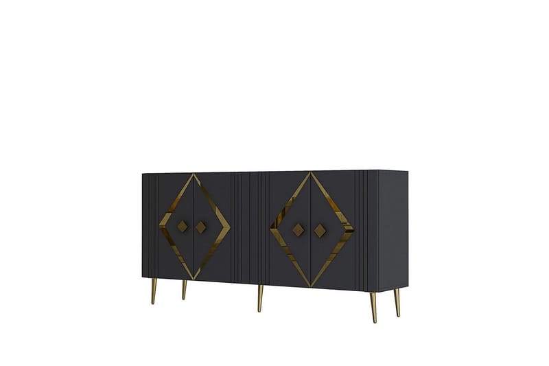 Elvon Konsollbord 150 cm - Antrasitt/Gull - Møbler - Bord - Avlastningsbord - Gangbord