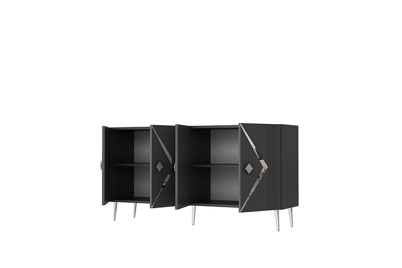 Elvon Konsollbord 150 cm - Antrasitt/Sølv - Møbler - Bord - Avlastningsbord - Gangbord