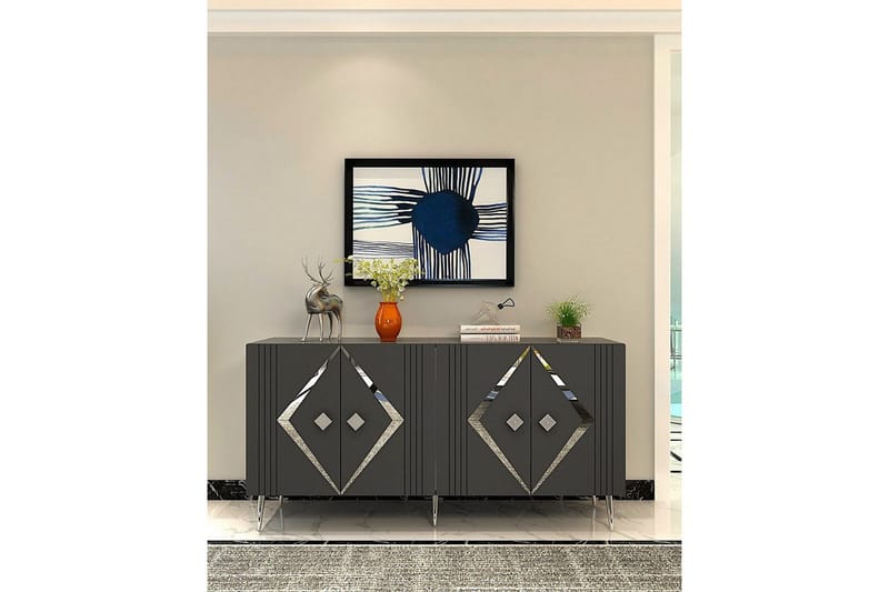 Elvon Konsollbord 150 cm - Antrasitt/Sølv - Møbler - Bord - Avlastningsbord - Gangbord