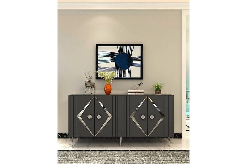 Elvon Konsollbord 150 cm - Antrasitt/Sølv - Møbler - Bord - Avlastningsbord - Gangbord