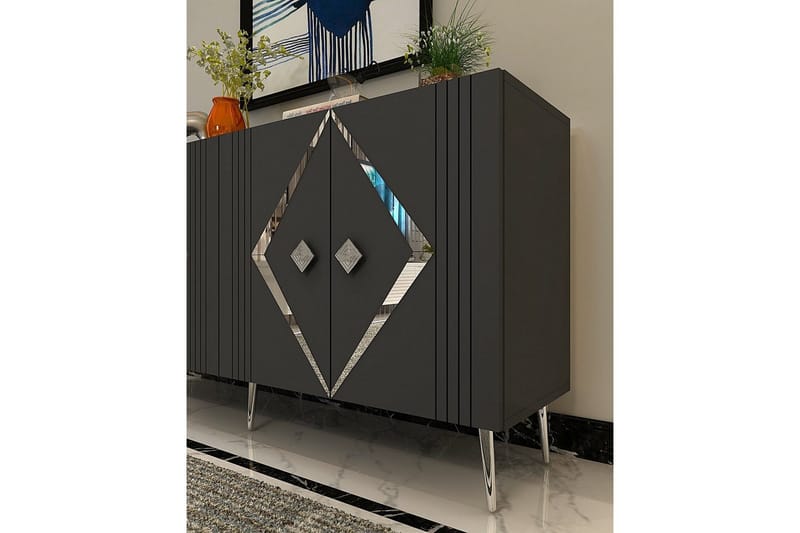 Elvon Konsollbord 150 cm - Antrasitt/Sølv - Møbler - Bord - Avlastningsbord - Gangbord