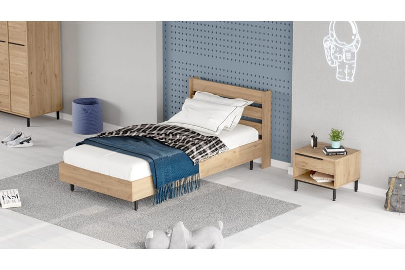 Erhan Nattbord 205,6 cm - Brun - Møbler - Bord - Avlastningsbord - Sengebord & nattbord