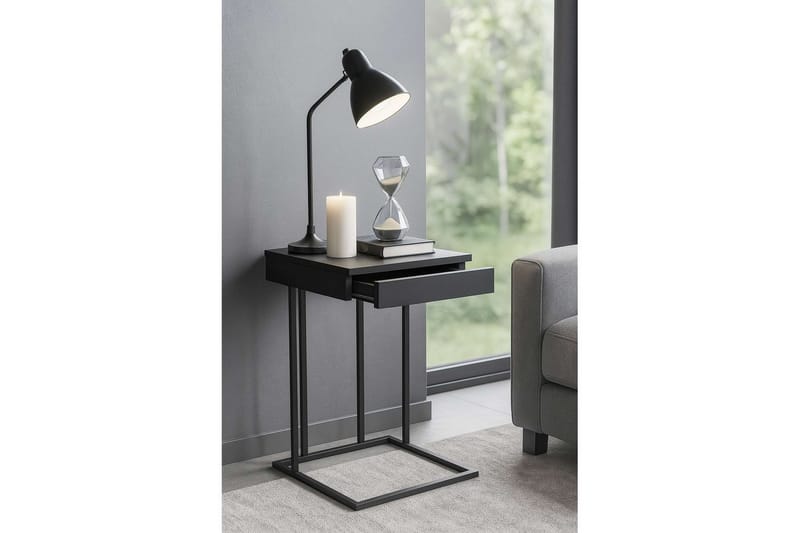 Erya Sidebord 42x120 cm - Svart - Møbler - Bord - Avlastningsbord - Lampebord & sidebord