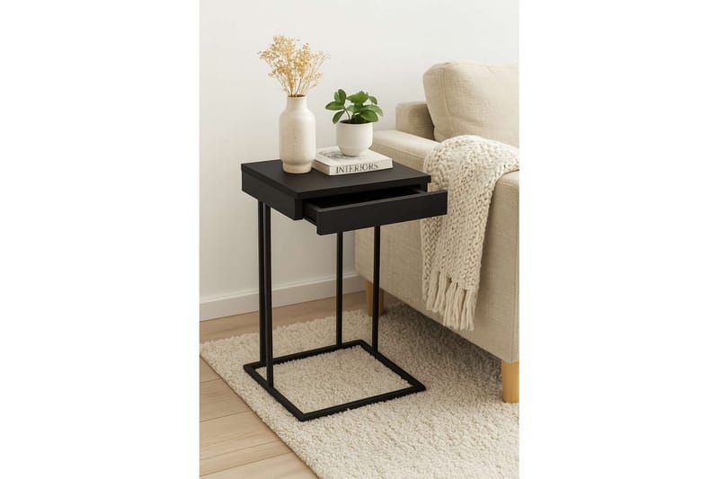 Erya Sidebord 42x120 cm - Svart - Møbler - Bord - Avlastningsbord - Lampebord & sidebord