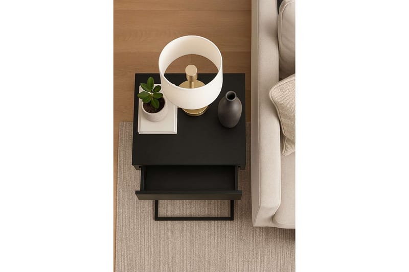 Erya Sidebord 42x120 cm - Svart - Møbler - Bord - Avlastningsbord - Lampebord & sidebord