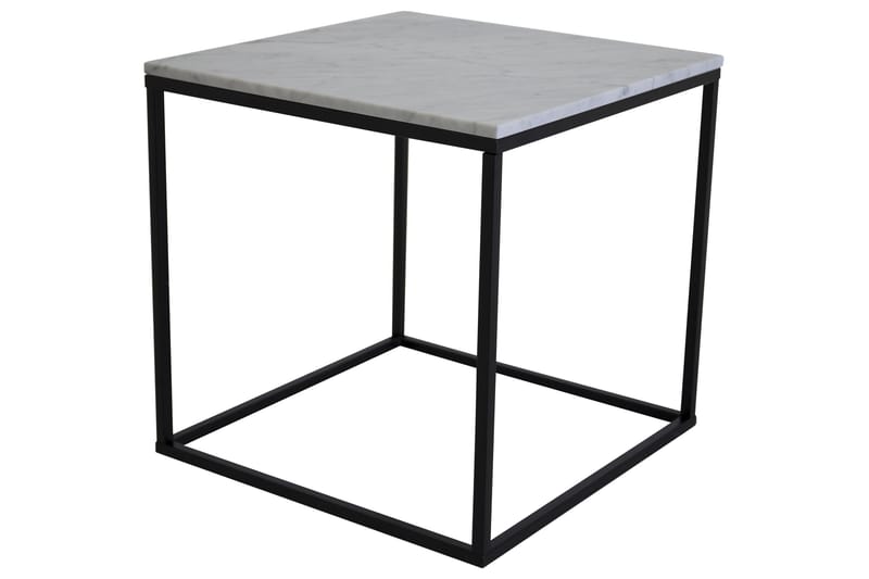 Estelle Sidebord 50 cm - Hvid/Sort - Møbler - Bord - Avlastningsbord - Lampebord & sidebord