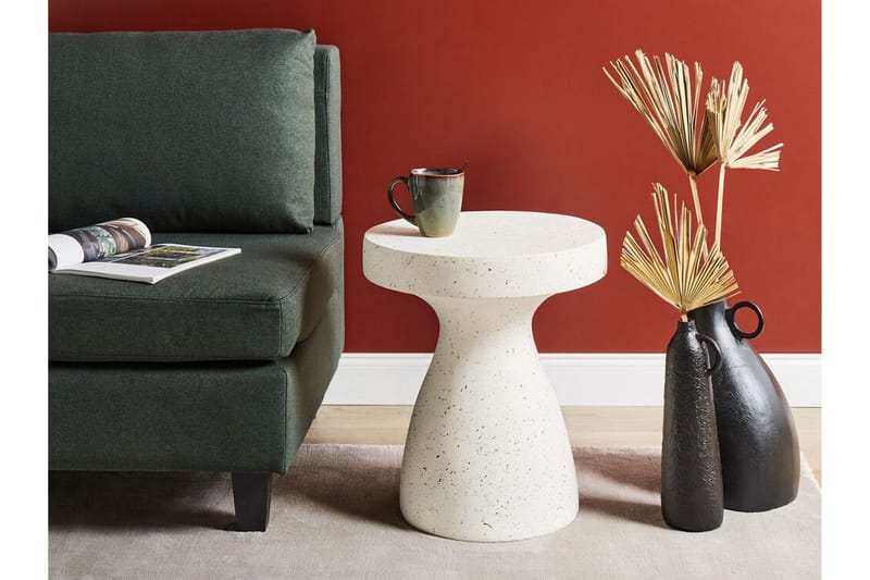 Faber Sidebord 39 cm - Hvit - Møbler - Bord - Avlastningsbord - Lampebord & sidebord