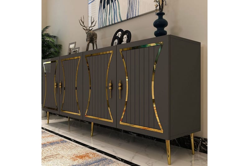 Falra Konsollbord 150 cm - Antrasitt/Gull - Møbler - Bord - Avlastningsbord - Gangbord