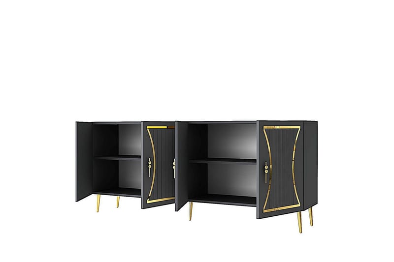 Falra Konsollbord 150 cm - Antrasitt/Gull - Møbler - Bord - Avlastningsbord - Gangbord