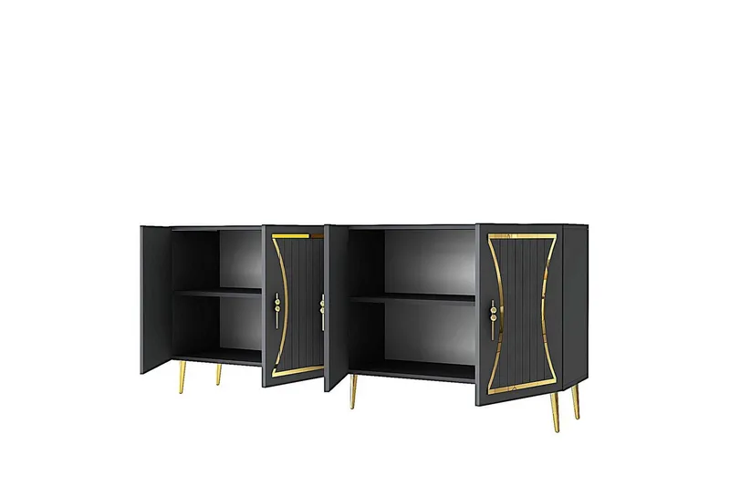 Falra Konsollbord 150 cm - Antrasitt/Gull - Møbler - Bord - Avlastningsbord - Gangbord