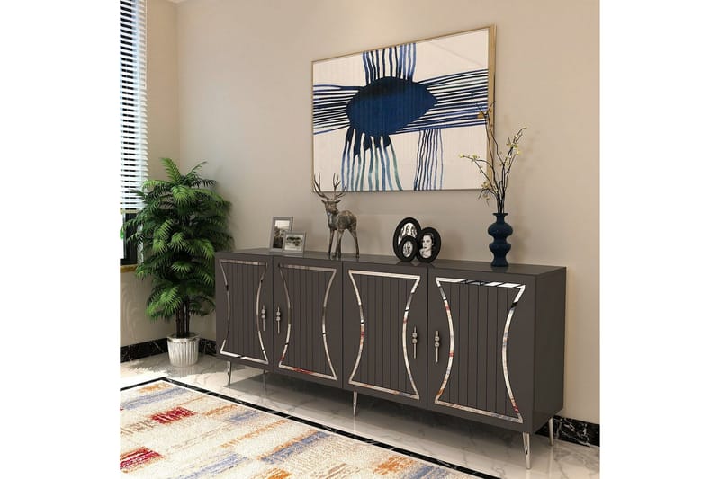 Falra Konsollbord 150 cm - Antrasitt/Sølv - Møbler - Bord - Avlastningsbord - Gangbord