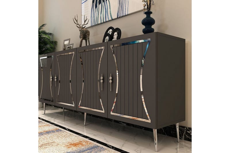 Falra Konsollbord 150 cm - Antrasitt/Sølv - Møbler - Bord - Avlastningsbord - Gangbord