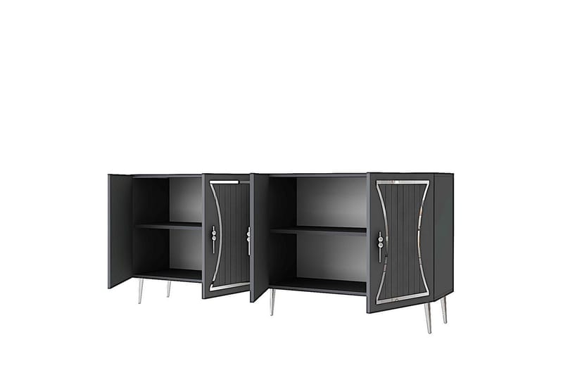 Falra Konsollbord 150 cm - Antrasitt/Sølv - Møbler - Bord - Avlastningsbord - Gangbord