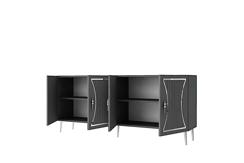 Falra Konsollbord 150 cm - Antrasitt/Sølv - Møbler - Bord - Avlastningsbord - Gangbord