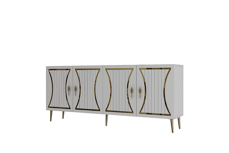 Falra Konsollbord 150 cm, Hvit/Gull
