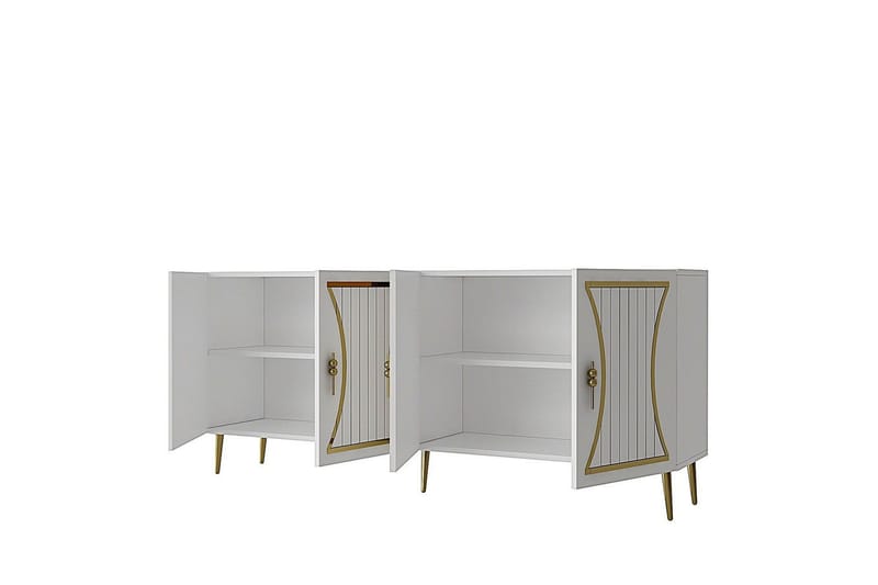 Falra Konsollbord 150 cm - Hvit/Gull - Møbler - Bord - Avlastningsbord - Gangbord