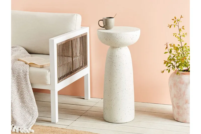 Fayanna Sidebord 33 cm - Hvit - Møbler - Bord - Avlastningsbord - Lampebord & sidebord