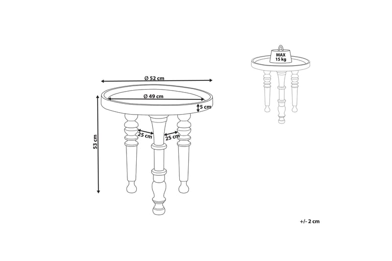Faylinn Sidebord 52 cm - Svart - Møbler - Bord - Avlastningsbord - Lampebord & sidebord