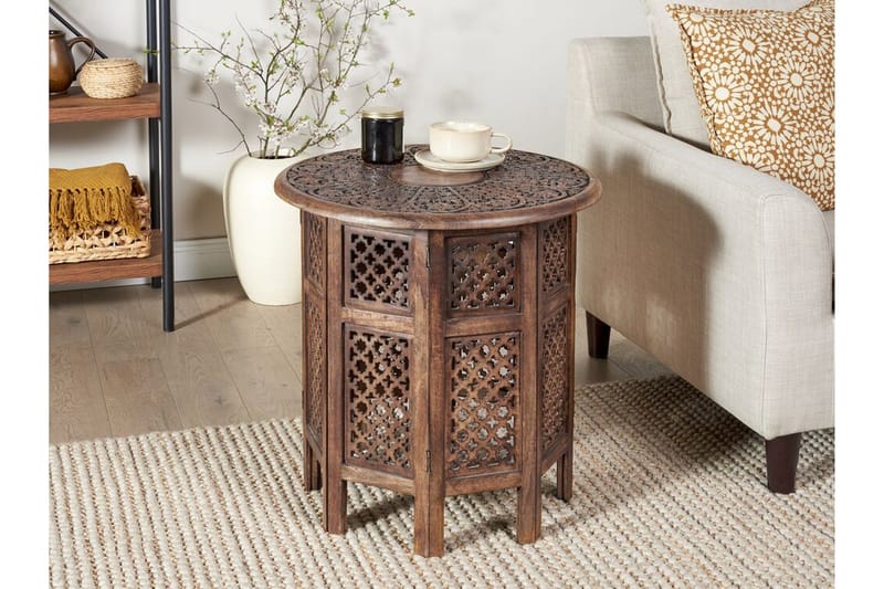 Fayola Sidebord 53 cm - Mørkt tre - Møbler - Bord - Avlastningsbord - Lampebord & sidebord