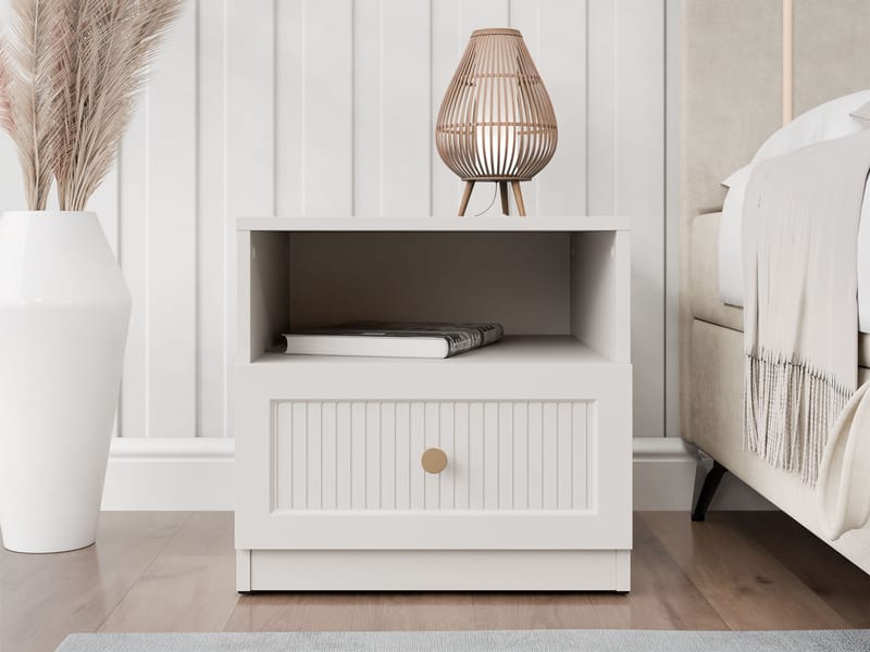 Fayric Nattbord 46 cm - Beige - Møbler - Bord - Avlastningsbord - Sengebord & nattbord
