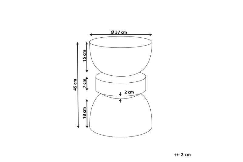 Felis Sidebord 37 cm - Rød - Møbler - Bord - Avlastningsbord - Lampebord & sidebord
